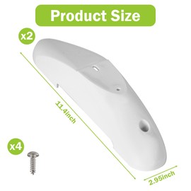 Lomens Wall Heater Base Legs, Wall Heater Floor Mounting Kit Replacement for Mr. Heater MHVFDF20RTT, MHVFDF20BFT, MHVFDF30RTT, MHVFDF30BFT, 80214 - White (2Pack)