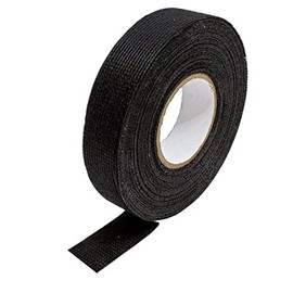 Fabric Tape for Cable Harnesses 19 mm Textile Tape Black PET Wool 0.30 mm 15 m