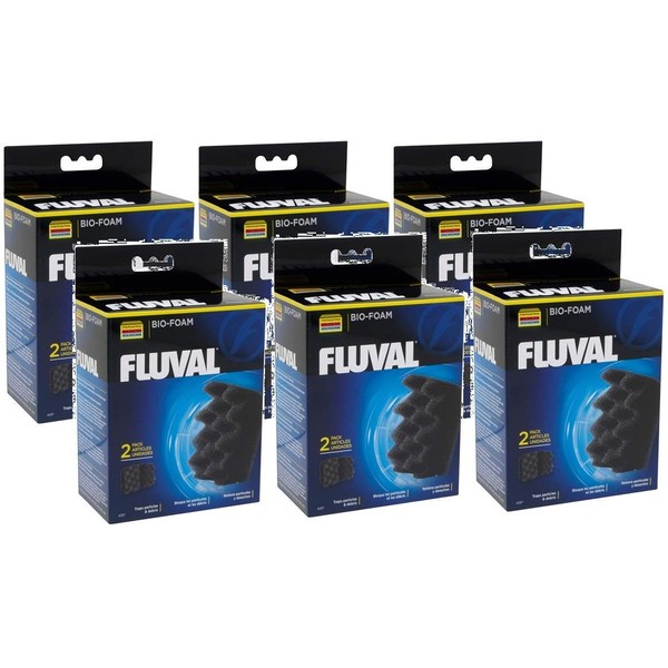 Fluval 6 Pack of Bio Foam Aquarium Filter Media for 304, 305, 306, 404, 405, 406 Canister Filters