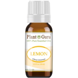 Lemon Essential Oil 10 ml 100% Pure Undiluted Therapeutic Grade Cold Pressed from Fresh Lemon Peel, Great for Aromatherapy Diffuser, Relaxation and Calming, Natural Cleaner.