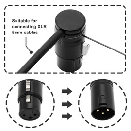 VGOL 2 Sets XLR Microphone Soldering Connection 3Pin Male and Female Audio Sockets with Wrench for 5mm XLR Cable Connection Black
