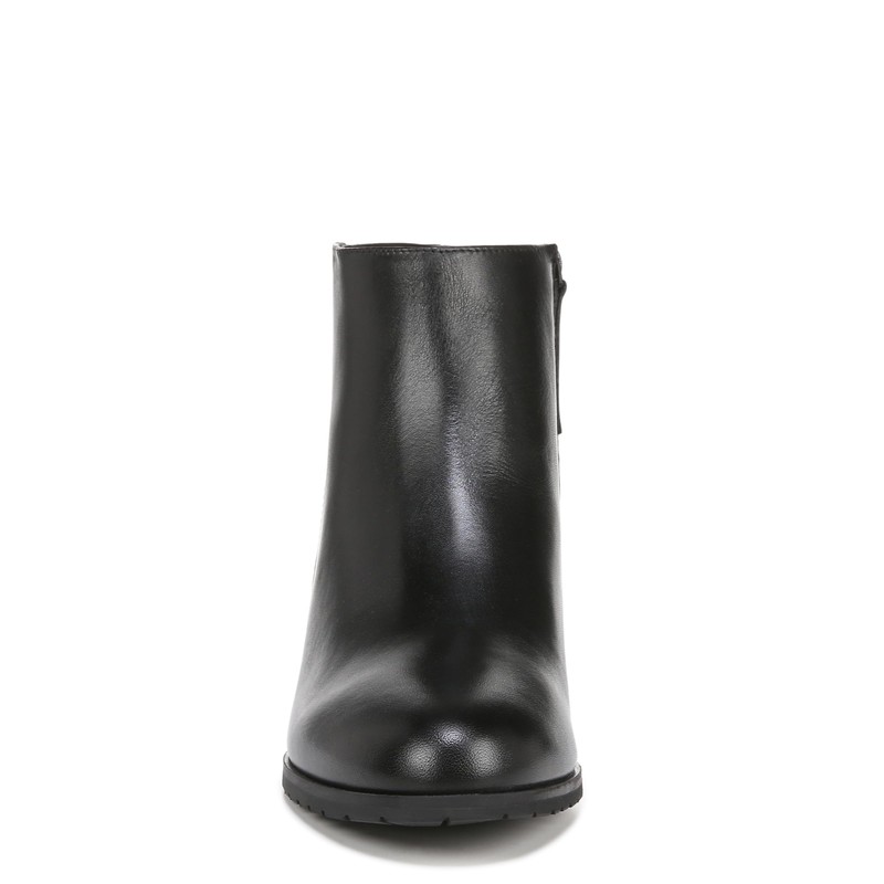 Naturalizer Womens Bay Waterproof Heeled Ankle Boot Black Leather 6