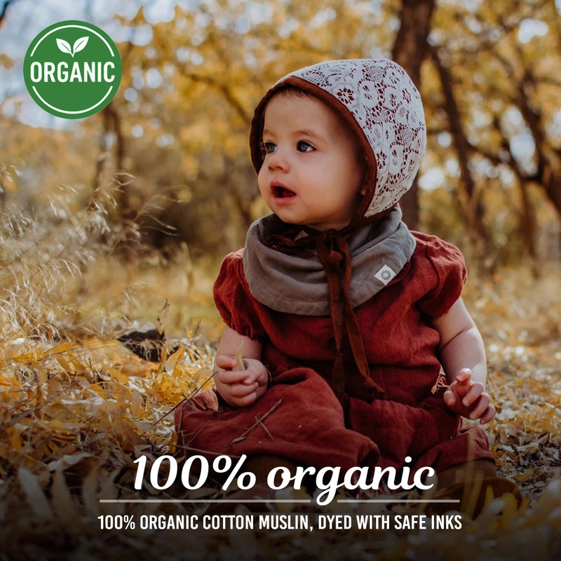 Kishu Baby Indi Fairtrade Certified Organic Infinity Scarf Bib -