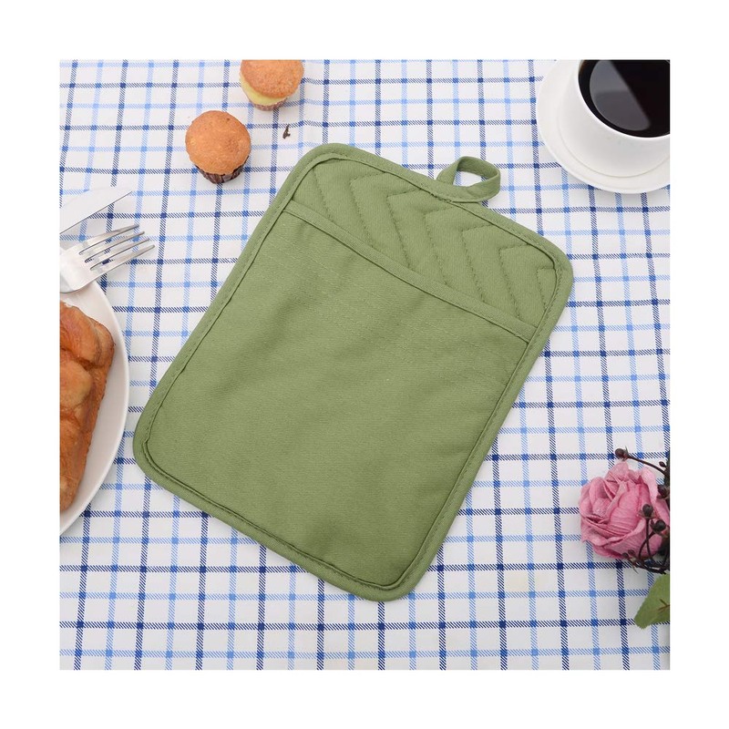 Anyi Pot Holders for Kitchen Heat Resistant, Cotton Hot Pads