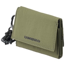 Umbro Men's Women's Trifold Wallet with Neck Strap, Lightweight Nylon, Compact Wallet, Mini Wallet with Coin Purse, Khaki