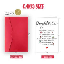 Perfect Daughter Christmas Card, Special Christmas Cards Gifts for Dad Mom from Daughter , Cute Christmas Card for Adult Daughter , Lovely Daughter Christmas Gifts Ideas for Children from Family