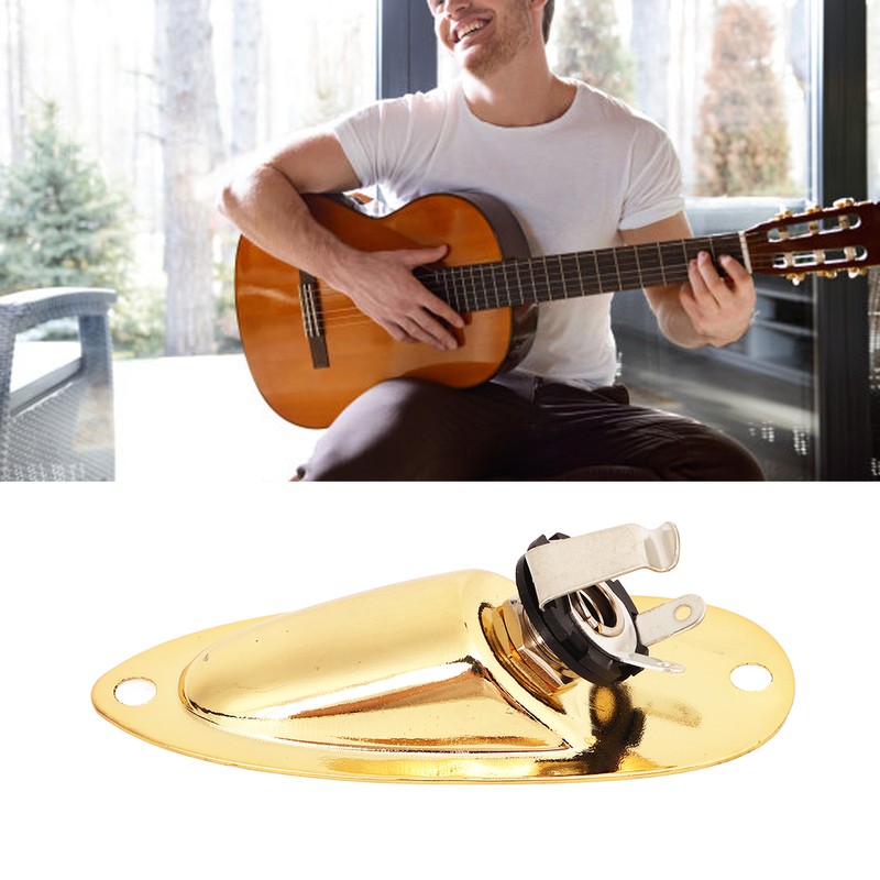 Boat Guitar Output Jack Gold Metal Electric Guitar Pickup Output