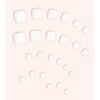 Morily Solid White Press on Toenails for Women, 24 Pcs