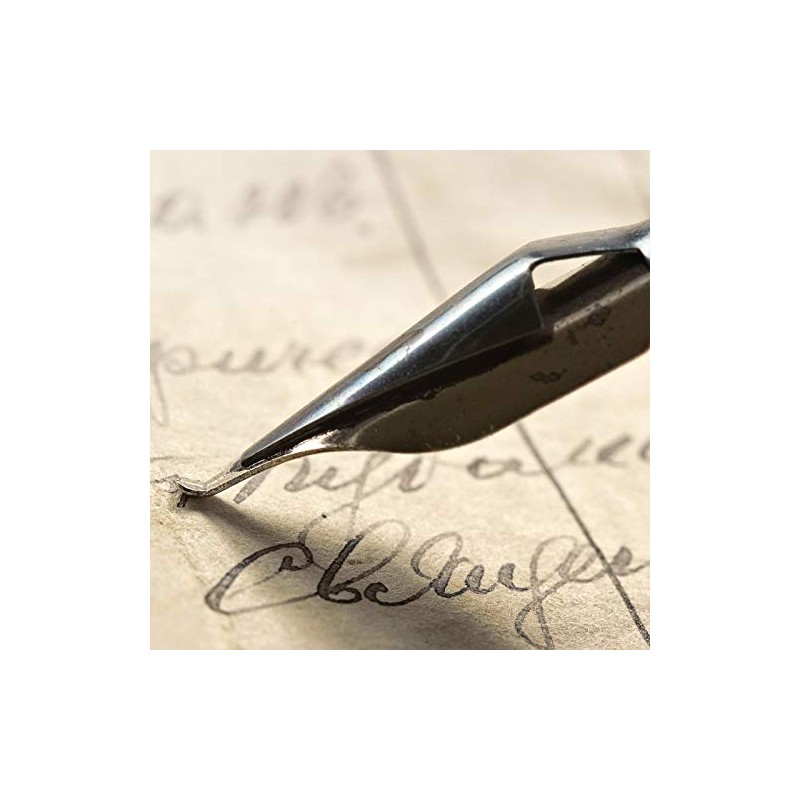 Aladine Writer's Feather Quill Set with Ink in Black