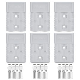 ZEHGCH 175Amp 600V Battery Cable Quick Connect/Disconnect Connector Plug Kit for Car Forklift Motor Winch Trailer (1/0AWG 6PCS Gray)