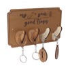 Key Holder Rack 4 Hook Cute Pendant Poplar Wooden Key