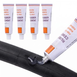 Paquete de 5 pegamento para reparación de neumáticos de bicicleta, pegamento para cemento de parches de tubo, herramientas de goma, pegamento para pinchazos de cemento para bicicleta, motocicleta, kit