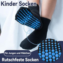 DECOVICI Kinder Stoppersocken, ABS Rutschfeste Jungen und Mädchen Kindersocken Antirutsch Baby Kleinkinder Socken für 1-7 Jahre 12 Paar(02 Mehrfarbig,1-3T)