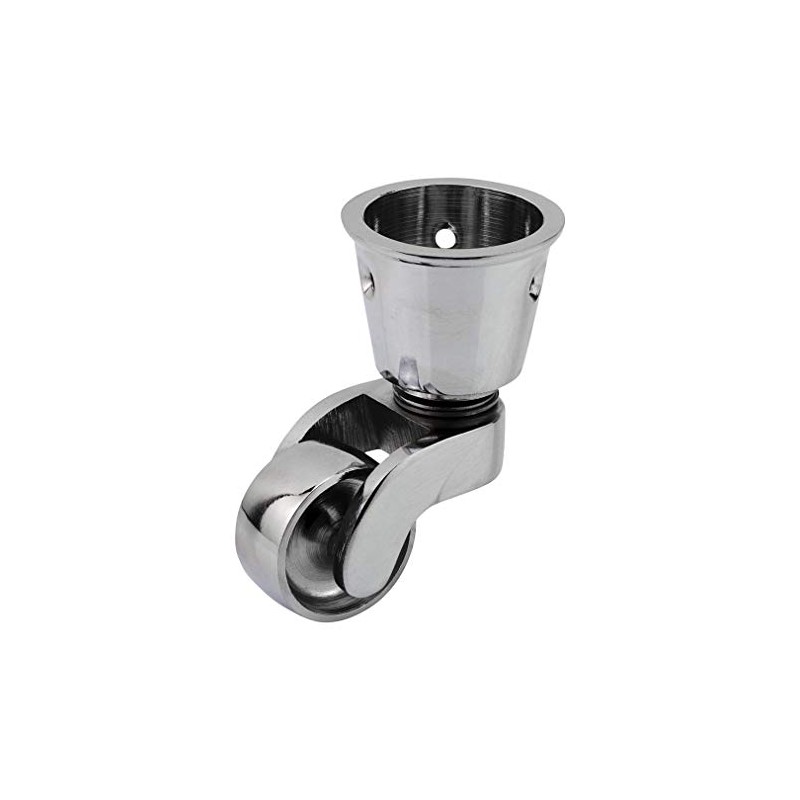 Chrome Silver - Solid Brass Castor Caster with 28mm Wheel