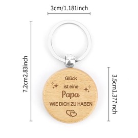 JoyrnalK Father's Day Gift for Dad Father's Day Gift Birthday Gifts for Dad Gift Dad Best Gift for Dad Keyring Made of Wood Christmas Gifts for Dad, Woodenkeychain-baba1, Unit size