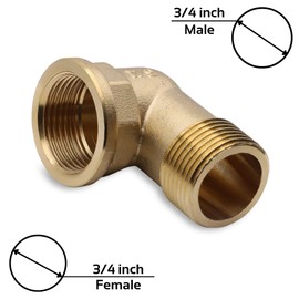 Brass Elbow 3/4" Male x 3/4" Female Brass for Repair Class 125#