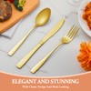 40 Pcs Gold Silverware Set, Stainless Steel Flatware Set for