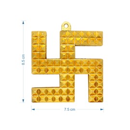 HOME GENIE Vastu/Feng Shui Copper Swastik Pyramid Door Sign for All Vastu Problems, Prosperity & Success