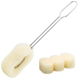 ARESACHI Bottle Brush Handle Brush Water Bottle Wash Large Bottle Replacement Sponge Set of 3