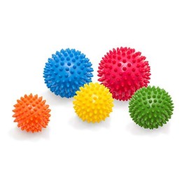 Pack of 5 | Massage Ball with Nubs | Spiked Ball | Hedgehog Ball | Arthro Sensory Ball | Not Inflated | Pump Not Included | Hardness Can Be Varied | Diameter 6, 7, 8, 9 and 10 cm