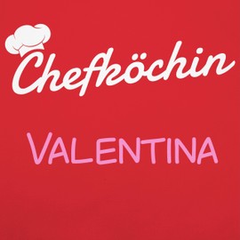 Geschenk mit Namen personalisiert by Shirtracer - Apron - Cooking Apron Women - Chef with Name I Gift Chef I Kitchen Master I Gift Cooking, 4 Red
