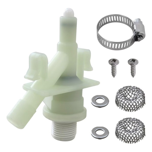 Plastic Water Valve Kit 385311641 for RV Camper Vacu-flush/Traveler/VacuFlush/Boat RV