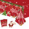 2 Pack Plastic Christmas Table Cloth Rectangular 54 x 108