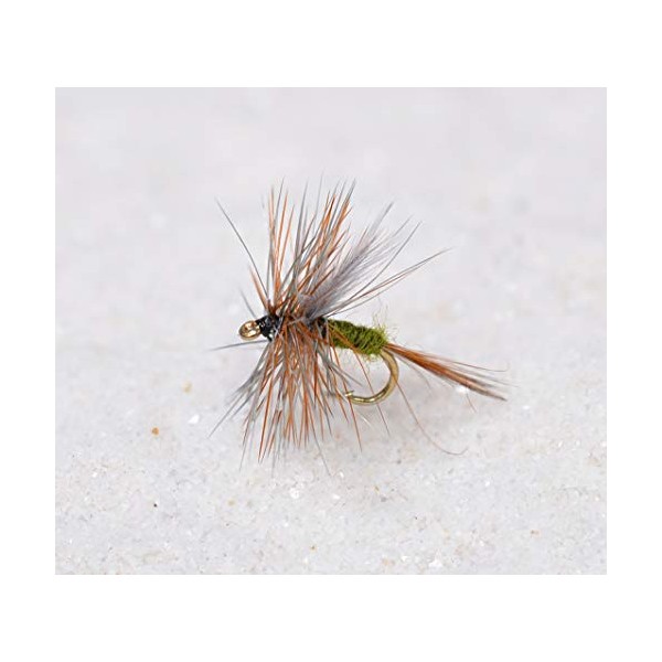 Blue Winged Olive Dry Fly Fishing Flies Tied on Mustad