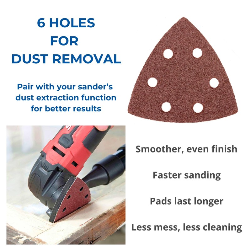 160 Pcs Detail Sanding Pads Multi Grits | 93mm Triangle