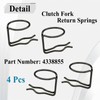 Ebrmeiwo 4 Pcs 4338855 Automotive Clutch Fork Return Spring, OEM