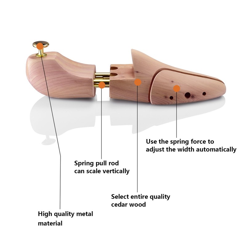 logei Cedar Wood Shoe Tree, Size 41-42, Natural Material, Unisex
