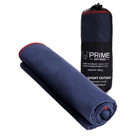 PRIME ART WOOD® 80 x 40 cm Lightweight Navy Microfibre Towel, Outdoor Ultralight Towel, Microfibre Towel Set for Travel