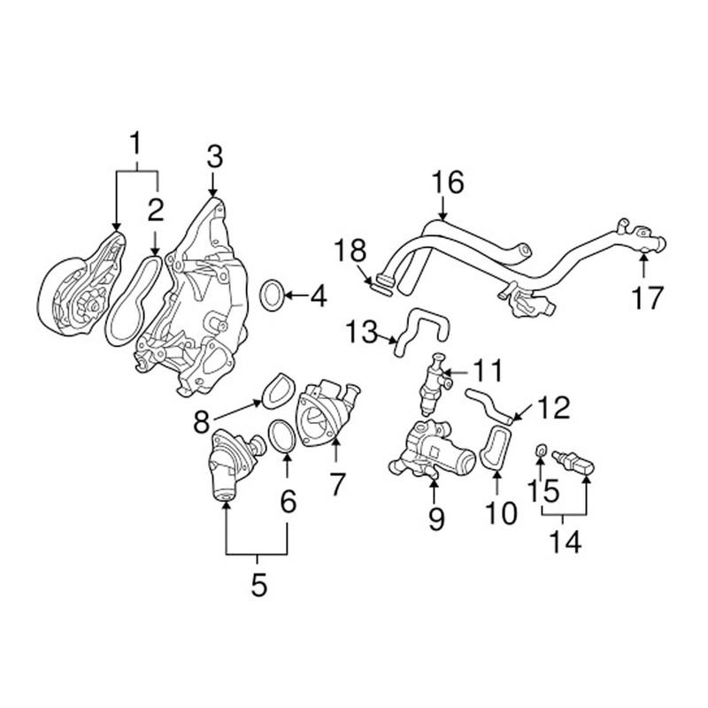 Engine Coolant Thermostat with Gasket 19301 PNA 003 Replacement for