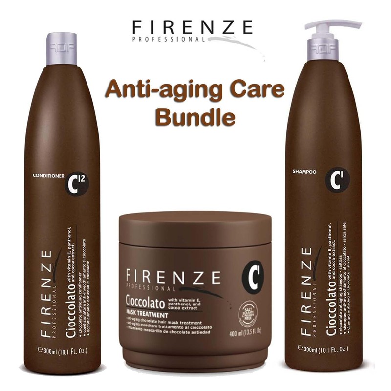 Firenze Professional Anti-aging Care Bundle - Cioccolato Shampoo, Intense Conditioner