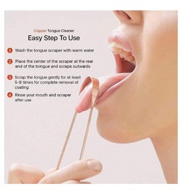 2activelife Tongue Scraper for Adults Set of 6, Premium Copper Tongue Scraper, Metal Tongue Cleaner for Bad Breath, Easy to Use Tongue Scraper, Tongue Scraper for Oral Care & Hygiene