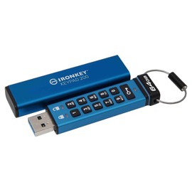 Kingston Ironkey Keypad 200 USB, Capacidad: 64GB USB 3.2 Gen1 XTS AES 256 bits, Certificacion FIPS 140-3 Level 3, Lectura: 145MB/s Escritura: 115MB/s, Numero de Parte: IKKP200/64GB