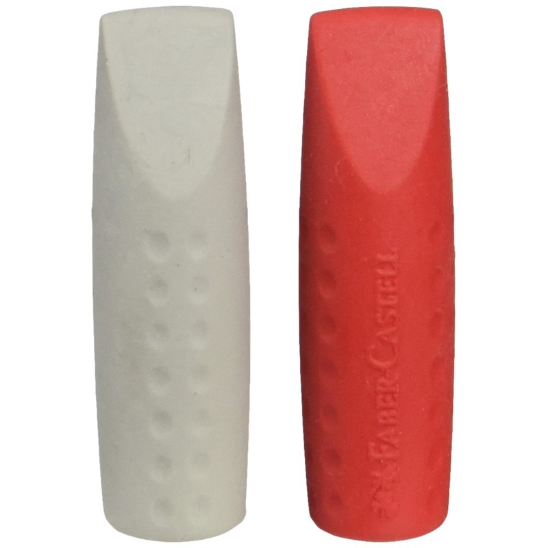 Faber-Castell Grip 2001 Eraser Cap Twin Pack - Coloured (Pack