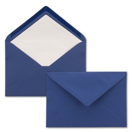NEUSER PAPIER 75x Envelopes C5 - Dark Blue - lined with white tissue paper - 110 g/m² - 22.9 x 15.5 cm - wet glue