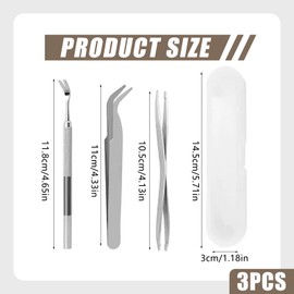 SiumPklay 3-in-1 Tick Remover Kit for Dogs, Cats & Humans – Stainless Steel Tick Removal Tools with Tweezers, Hook & Storage Box