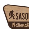 Sasquatch National Forest Wood Wall Decor – Rustic Bigfoot Sign