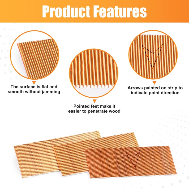 KIMSING 23 Gauge 3/4-inch (20mm) Copper Coating Micro Pin Nails