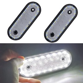 DUOMAICN 2pcs DC24V Waterproof Car Side Light Oval Freedom Trailer Truck RV Trailer Pickup Boats Side Marker Lamp