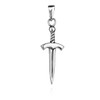 Sword Pendant Sterling Silver 925 Dagger Minimalist Charm Necklace Unisex