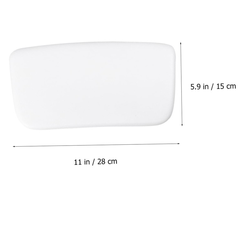 VICASKY Relaxing Bath Stuff White Tub Pillow Suction Cup Spa