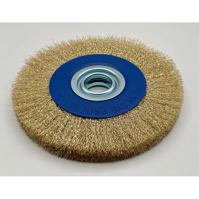Mopani 1-Pc 6" INCH ROUND BRASS WIRE BRUSH WHEEL FOR