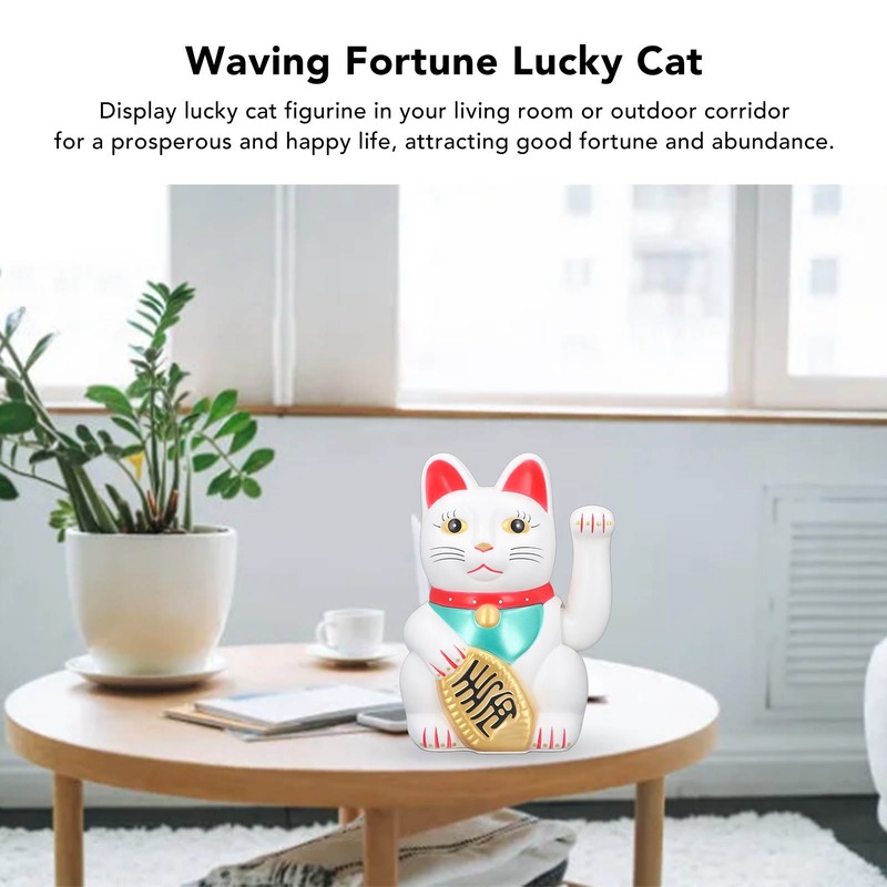 10inch Waving Fortune Lucky Cat Cute Fortune Cat Statue Decoration