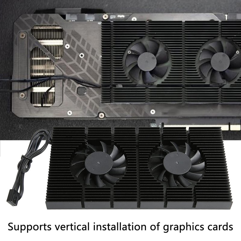 GPU Backplate Cooler, Aluminum Alloy Graphics Card Backplane Heatsink, 4