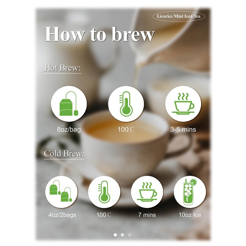 LOOMICA Licorice Mint Tea Bags, Caffeine Free, Refreshing Peppermint &