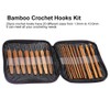 20PCS Bamboo Crochet Hooks Set,20 Different Sizes from 1.0mm to