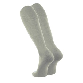 TCK TS All Sport Polyester Baseball Football Soccer Volleyball Tube Sock (Gray, Large)